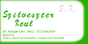 szilveszter keul business card